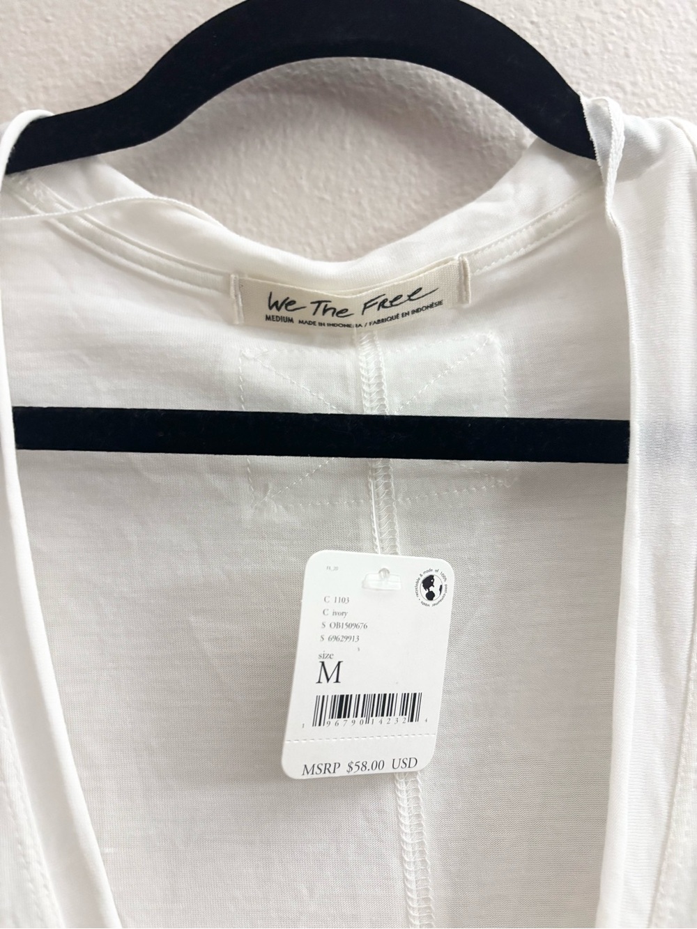 SOLD NWT Free People We The Free x Revolve Fresh & Clean Top in Ivory - Picture 8 of 10
